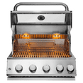 thumbnail image 2 of Chaleur Grill Outdoor 27" 4-Burner Built-in Propane Gas Grill, Rear Infrared, Lights, 2 of 5