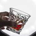 thumbnail image 3 of Gafas vintage transparentes sin plomo, vaso de whisky tallado de boca ancha, 3 of 7