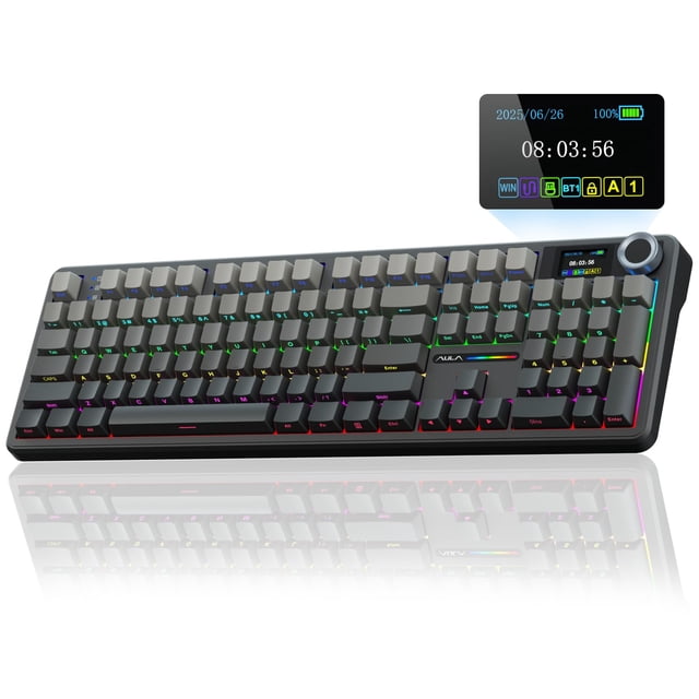 Teclado mecánico inalámbrico AULA F108 PRO con batería de 8000 mAh