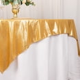 thumbnail image 4 of BalsaCircle 72x72 in Gold Glitter Sequin Dots Polyester Square Table Overlay Wedding Party Events Decorations, 4 of 8