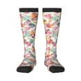 thumbnail image 2 of Picia Women Crew Soft Moisture-wicking Socks Butterflies and Roses Pattern Design Cotton Socks, One Size fit All, 2 of 8