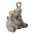 thumbnail image 2 of Ebros Loving Hugs Adorable Elephant Couple Lovers With Heart Shaped Trunks Statue 4.25"Tall Love Elephants Talisman Of Luck Figurine Collectible, 2 of 4