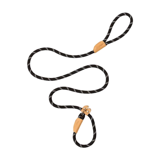 Correa para perros, correa de entrenamiento portátil para cachorros pequeños y medianos, correas ajustables para correr en el jardín, paseos nocturnos Negro