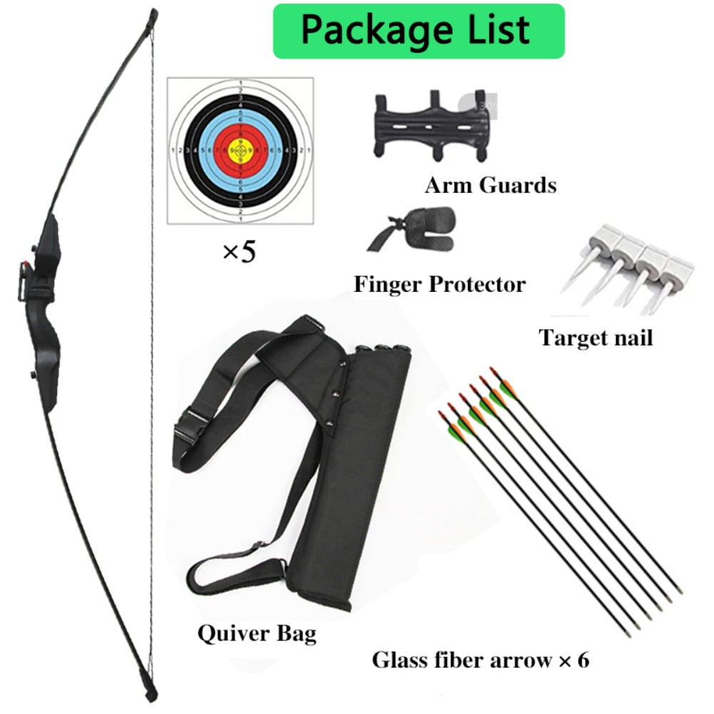 Runzkzy Straight Draw Bow Set 40 Pounds with Red Dot Aiming Professional Hunting Bow and Arrow Shooting Practice Arrow Accessories