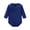 E157-Navy, variant on Baby Girls Fashion Solid Color Comfort Cotton Long Sleeve Bodysuit 0-24 Months Newborn Baby Girl Casual Breathable Romper