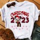 thumbnail image 3 of Believe Merry Christmas-ropa para mujer, camiseta de moda de Disney Y2k, blusa blanca de estética para fiesta de Nochebuena, 3 of 4