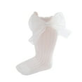 thumbnail image 3 of Krdevn Baby Socks - Baby Socks Fashion Soft Calf Socks Knee High Lace Large Bow Knot Stockings - Socks for Baby Girl,Color:White,Size:0-6 Months, 3 of 7