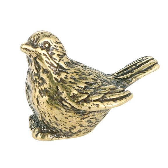 CATIEBYE Retro Brass Bird Statue Decorative Golden Sculpture for Office and Home Decor