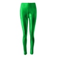 thumbnail image 5 of Promotion Sales! High Waisted Flare Leggings For Women Stretchy Faux Leather Slim Fit Legging Tights Comfortable Casual Wear Green L Size, 5 of 7