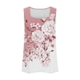 thumbnail image 4 of QQAMB Women's Tank Top Sleeveless Square Neck Floral Print Loose Fit Casual Tank Top Summer Fashion Flowy Blouse Pink M, 4 of 5