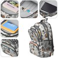 thumbnail image 4 of Skull and Pumpkin Gothic Pattern Cute School Backpack Bag with Padded Back and Adjustable Shoulder Straps 16.9 X 12.6 X 5.9 Inches, 4 of 5