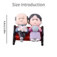 thumbnail image 3 of Mini Couple Figures Grandma Grandpa Sweety Lovers Old Couple Ornament for Fairy Garden Figurines Miniature Home Decoration (A), 3 of 7