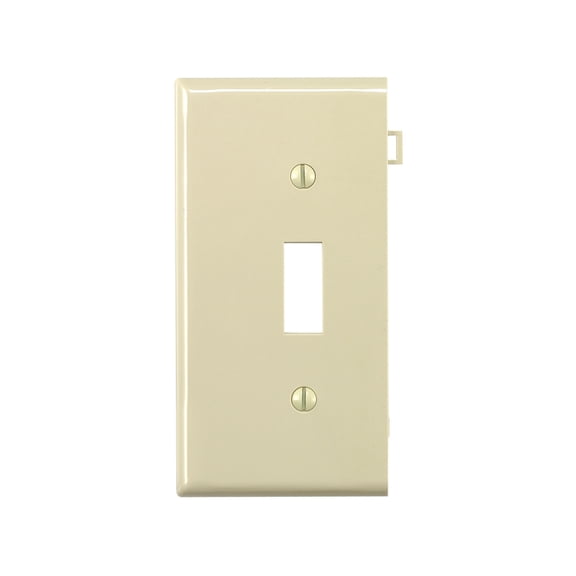 Leviton 004-0PSE1-00I Sectional Ivory Toggle Switch End Panel Wallplate.