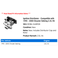 thumbnail image 2 of Ignition Distributor - Compatible with 1995 - 2000 Chrysler Sebring 2.5L V6 1996 1997 1998 1999, 2 of 3