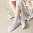 thumbnail image 2 of Sookeceks 6 Pairs Thin Cotton Crew Socks for Women, Soft Breathable Socks Above Ankle Socks for Casual Size 5-9, 2 of 8