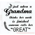 thumbnail image 6 of Great Grandma Work Not Finished Wall Decal Stickers Home Decor Quote 12x12-Inch Black, 6 of 6