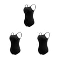 thumbnail image 3 of Minnieouse Traje de baile Leotardo de ballet Traje de baile Mano de obra Forma del cuerpo Transpirable Ropa de gimnasia profesional Negro Type1 NO1, 3 of 6