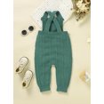 thumbnail image 4 of Bagilaanoe Newborn Baby Girl Boys Knit Jumpsuits Solid Color Sleeveless Bodysuits 3M 6M 9M 12M 18M Infant Fall Ribbed One Piece Romper, 4 of 8