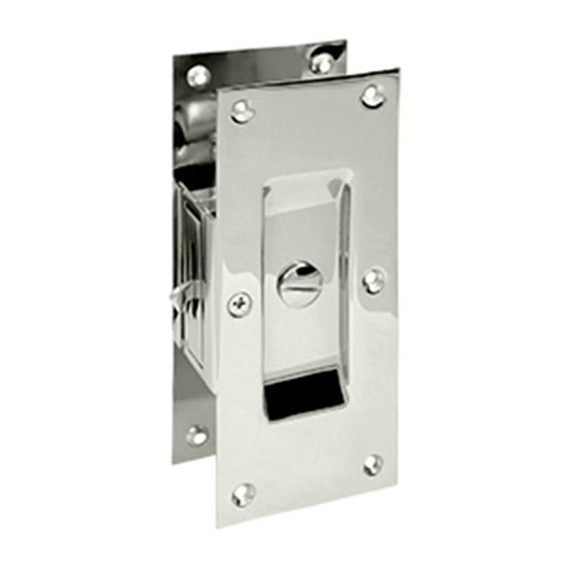 Deltana SDL60U14 6 in. Privacy Decorative Pocket Lock- Bright Nickel - Solid