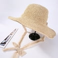 thumbnail image 4 of Cheers.US Womens Straw Sun Hats Wide Brim Foldable Beach Hats UV UPF 50+ Summer Sun Travel Hat for Women, 4 of 7