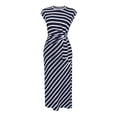 thumbnail image 7 of Bnwani Maxi Dresses for Women,Womens Dresses,Crew Neck,Striped,Drawstring,Casual,Blue,M, 7 of 7