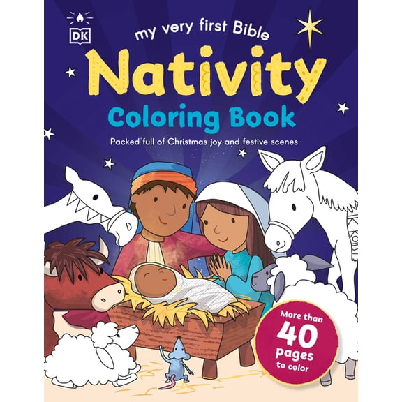 First Bible Stories My Very First Bible Nativity Coloring Book: More Than 40 Pages to Color, (Paperback)