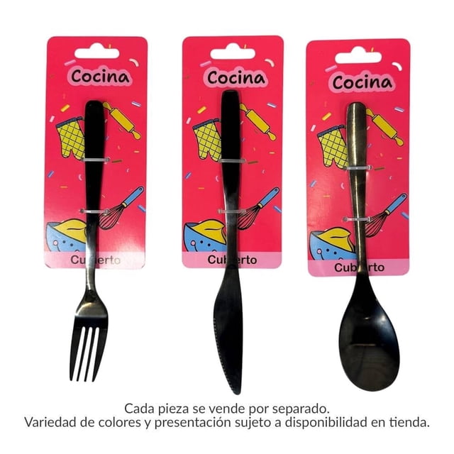 Cubiertos Prichos Metal Negro 1 Pieza