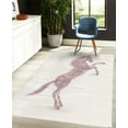 thumbnail image 4 of Horses Decorative Rug, Gallop Animal Motif Rearing up Blazing Devilish Moving Freely Theme, Quality Carpet for Bedroom Dorm and Living Room, 6 Sizes, Pale Lavender, by Ambesonne, 4 of 4