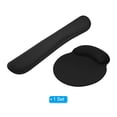 thumbnail image 3 of Uxcell Keyboard Wrist Pad Mouse Wrist Rest Ergonomic Wrist Support Comfortable Memory Foam Style 3, Black 1 Set, 3 of 5
