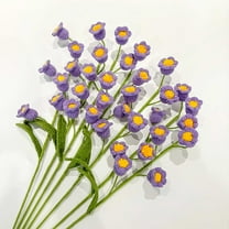 AYktou Crochet Flowers-Hand Made Crochet Convallaria Majalis,Knitting Forever Flowers,Artificial Flowers for Mother's Day,Valentine's Day,Birthday,Graduation,Anniversaries,Christmas,1PCS