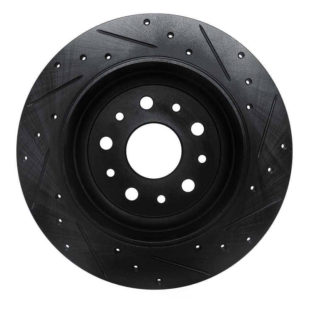 Dynamic Friction Company 633-42041L DFC Brake Rotor - Drilled And Slotted - Black