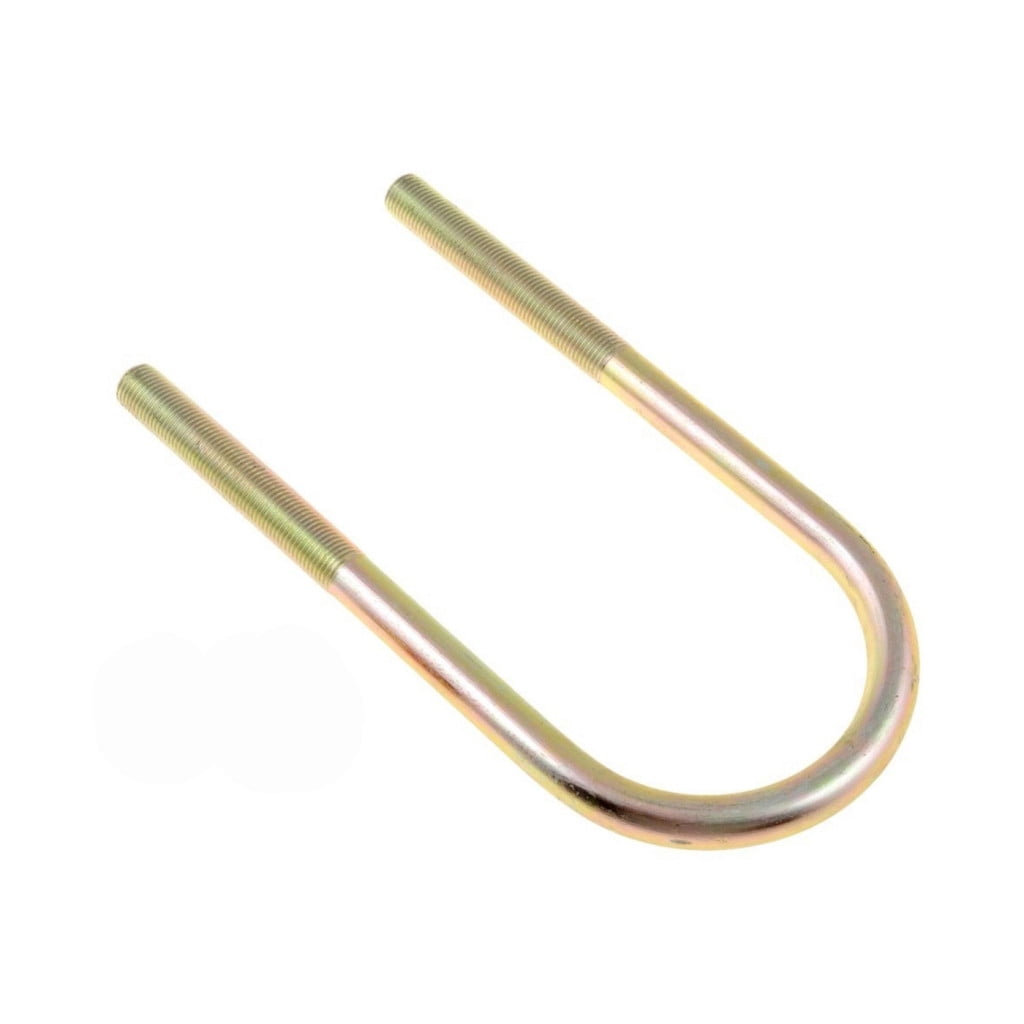 KarParts360 Threaded U-Bolt | Steel | Yellow Zinc | Round U-Bolt | Fine Thread | Heat Hardened | 1/2 Inches Thread Diameter