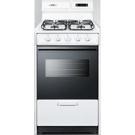 Burner Commercial Broiler - WTM1307DKS 20 Gas Range with 4 Sealed Burners 2.46 cu. ft. Oven Capacity Porcelain Cooktop Surface Broiler Drawer Digital Clock and Timer in White