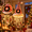 B, variant on Lighted Santa Hat Hanging Chandelier Decor, Warm LED Glow Red Santa Design for Indoor Covered Porch Entryway Living Room Ceiling 9.84in B