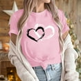 thumbnail image 5 of LSLJS T Shirts for Women Plus Size Crewneck Basic Tees Tops Casual Cute Valentine's Day Heart Print Tee Shirts, Gifts for Women, S-3XL, 5 of 6