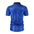 thumbnail image 7 of USNSM Men's Disco Shirt Sequins Short Sleeve Button Down Shirts 70s Party Dress Shirts Trendy Performance Clothes Blue L, 7 of 7