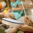 thumbnail image 4 of Hand Drum Percussion Instrument Hand Percussion Instrument With Wood Frame And Drum Stick For Singing And Dancing Party Favors, 4 of 9