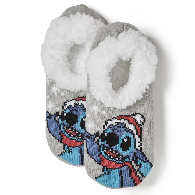 Calcetines tipo pantuflas Disney Lilo & Stitch de piel de peluche para mujer de 9 a 11 años