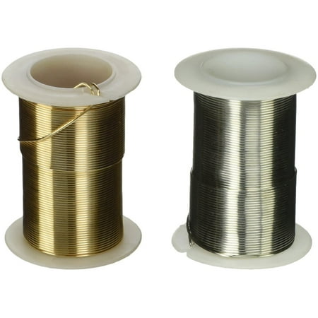 Best Beading Wire Gold and Silver Coated Craft / Beading / Jewelry Wire 20-Gauge, Non Tarnish 45 Feet of Each Color ()