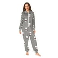thumbnail image 4 of Adult Christmas Onesie Cute Tie Puppy Adult Zipper One-Piece Pajamas Unisex Pajamas with Pockets, 4 of 6