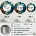 thumbnail image 4 of Designart "Blue Brown Ocean Marine Majesty Under Water" Landscapes Teal Large Round Mirror - Round Bedroom Mirror Wall Decor - Coastal Round Printed Mirror - 29" x 29", 4 of 6