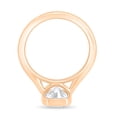 thumbnail image 3 of 3.00Ct Elongated Cushion Cut Moissanite Bezel Set Engagement Ring, Cathedral, 14K Rose Gold, 3 of 4