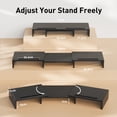 thumbnail image 4 of Dual Monitor Stand Riser with Adjustable Length & Angle, Multifunctional Double Monitor Riser with 2 Slot for PC, Computer, 4 of 8