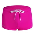 thumbnail image 4 of Lumtrix Men's Swimwear Sexy Swim Trunk Boxer Briefs Beach Bikini Sport Swimsuit Low Square Leg Swim Trunks with Drawstring Hot Pink S, 4 of 5