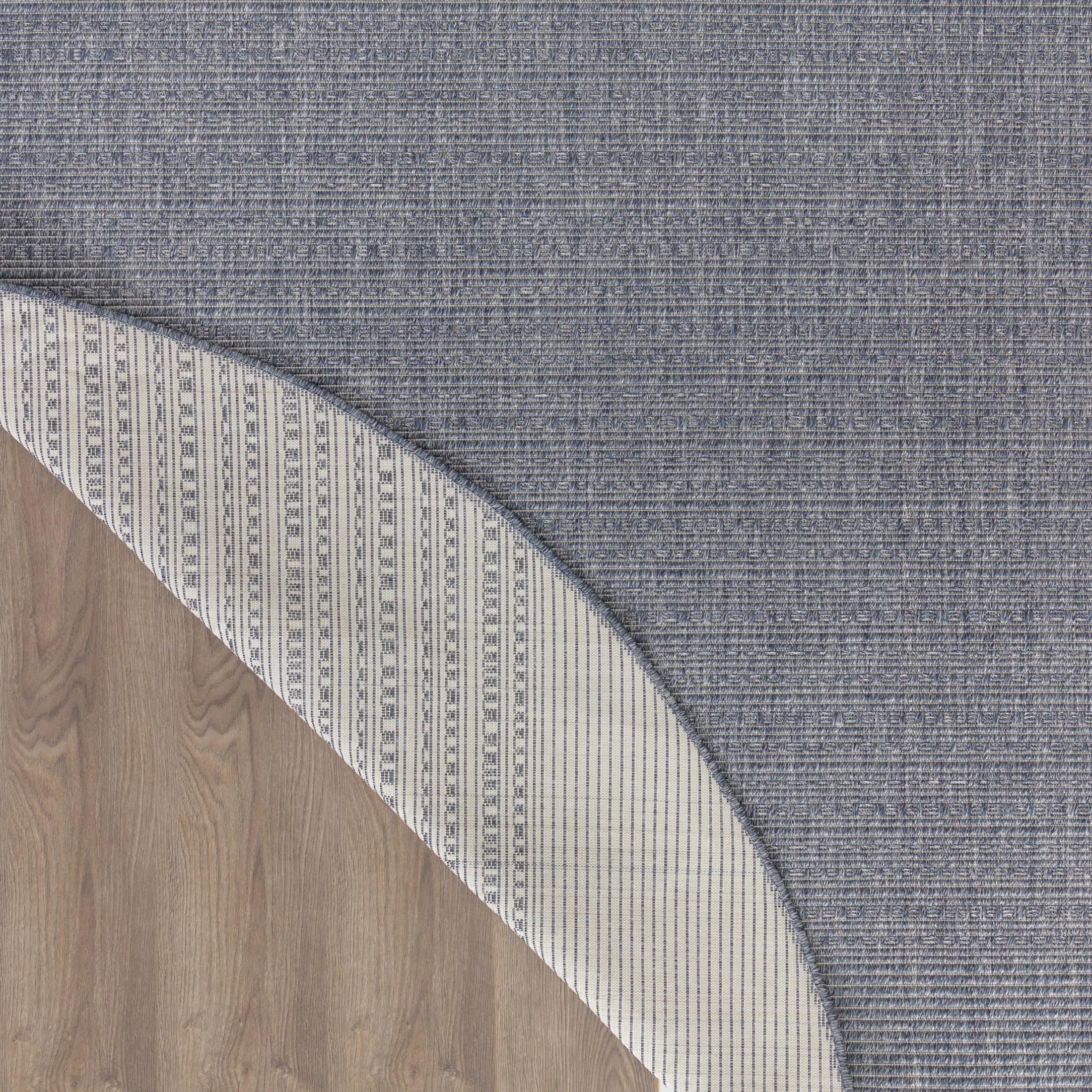 Nourison Tulum 8' x Round Denim Outdoor Rug