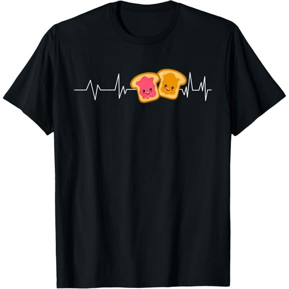 Cute Peanut Butter And Jelly Lover T-Shirt100% cotton short-sleeved shirt for both men and women