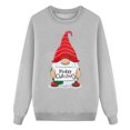 thumbnail image 5 of Fiaer Matching Family Merry Christmas Sweatshirts Funny Graphic Crew Neck Pullover Long Sleeve Loose Fit Casual Trendy Xmas Tops Women M, 5 of 7