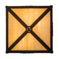 thumbnail image 4 of Meyda Tiffany 19133 Bear At Lake 2 Light 15" Wide Semi-Flush Square Ceiling Fixture -, 4 of 7