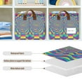 thumbnail image 4 of Yayeee Foldable Storage Basket for Shelves with Handles Set of 2 Waterproof Cloth Bins, Psychedelic Pattern, 4 of 7