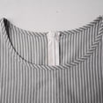 thumbnail image 5 of Summer Dresses for Women Crewneck Mid Sleeve Linen Midi Dress Loose Striped Sleeveless Casual Holiday Beach Sundress Size S-2XL, 5 of 6